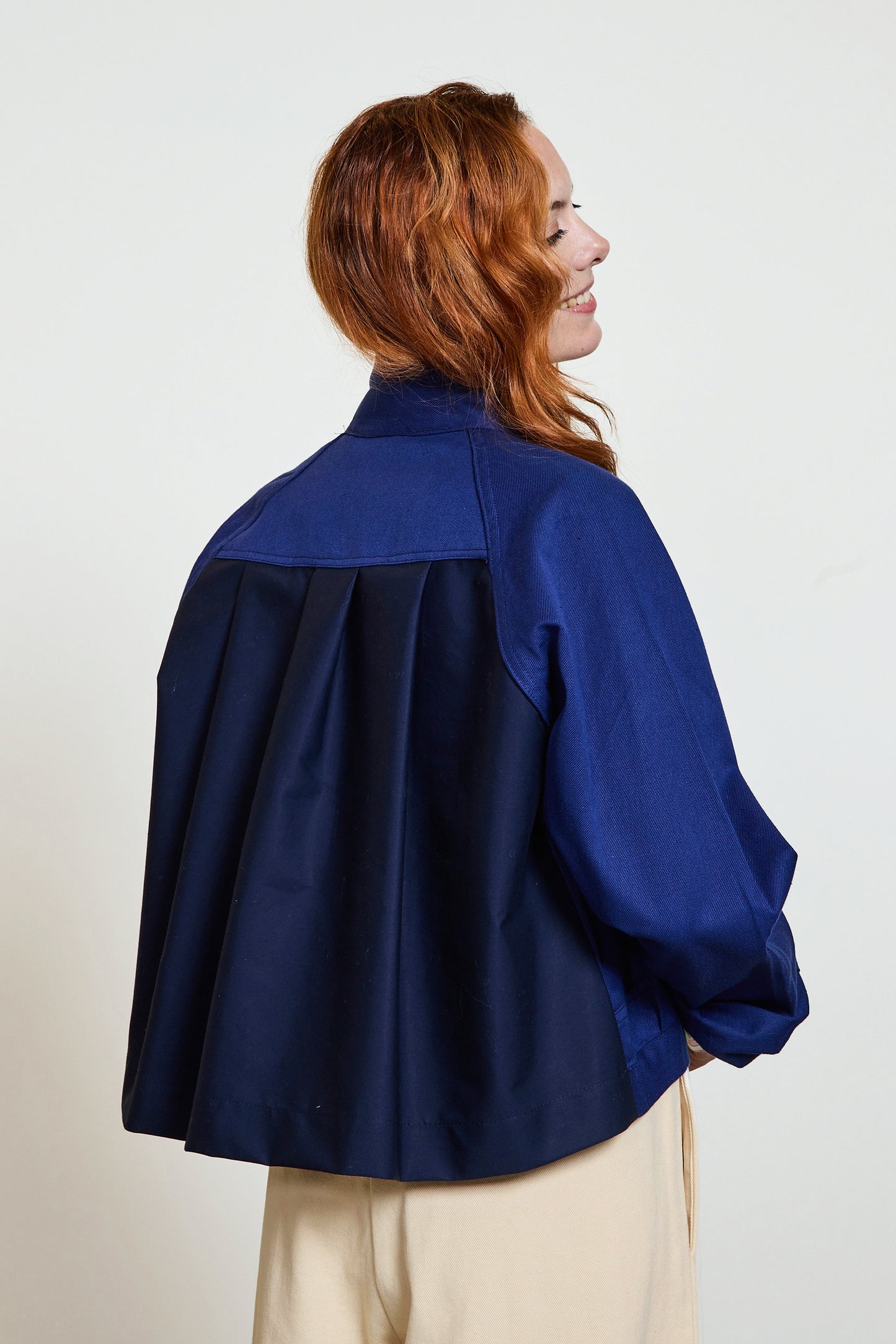 VESTE UPCYCLÉE BLEUE