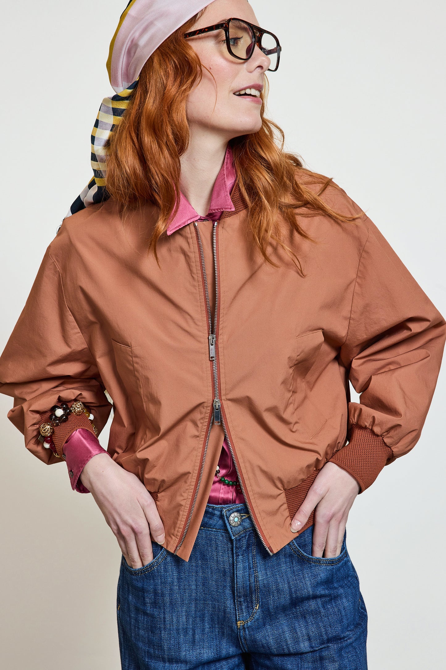 BOMBER JACKET TERRACOTTA