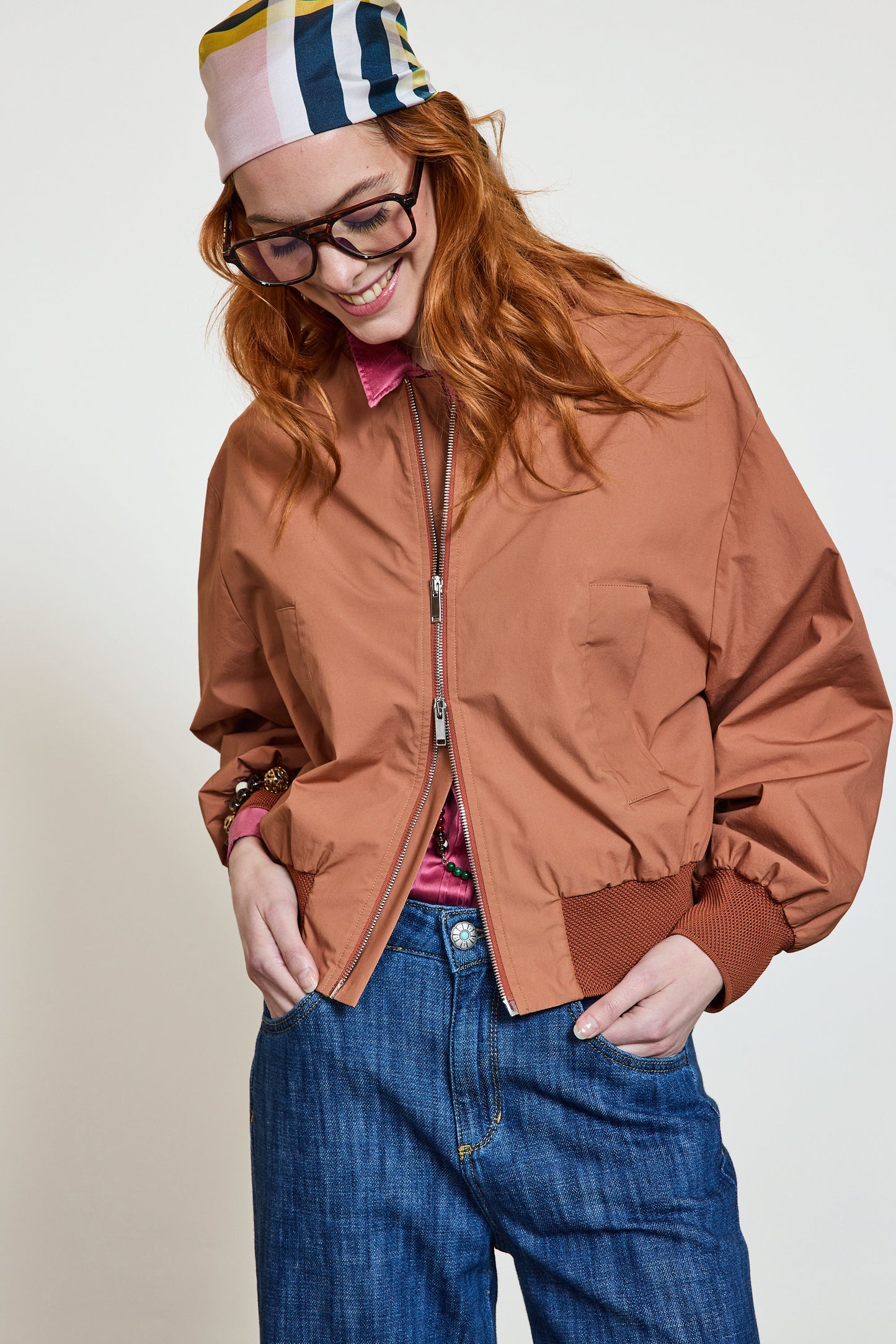 BOMBER JACKET TERRACOTTA