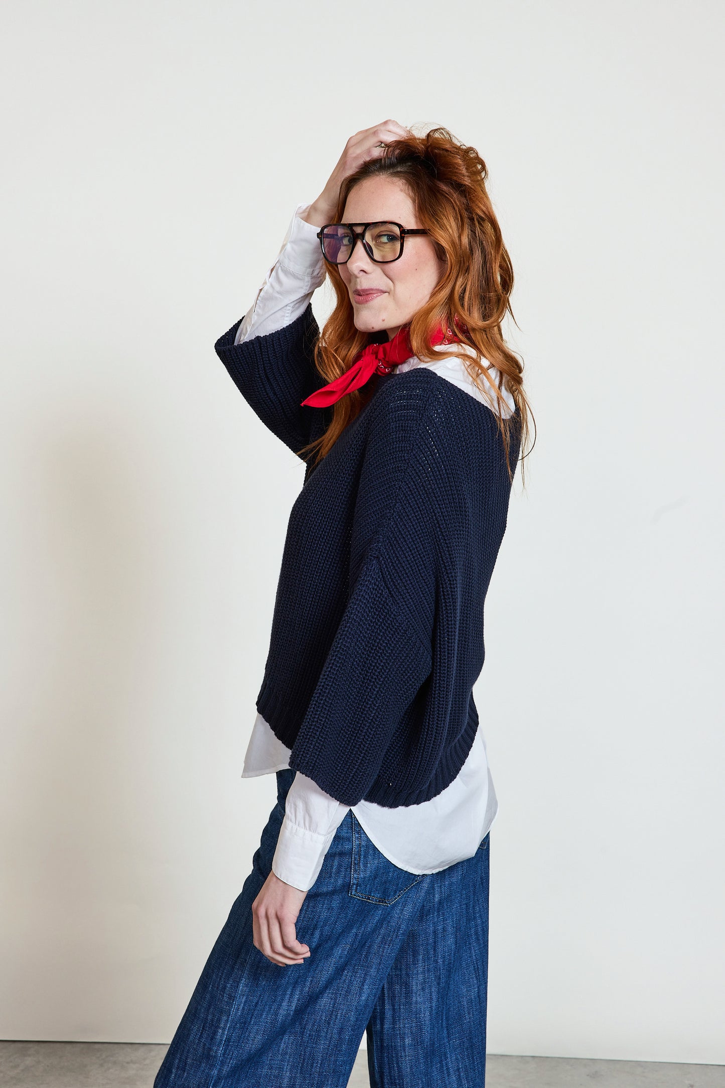 COTTON SWEATER NAVY