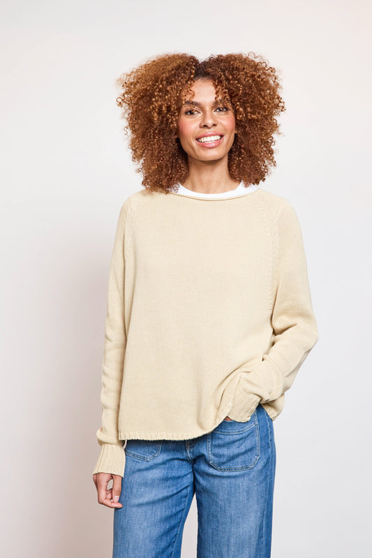 PULL EN COTON BEIGE