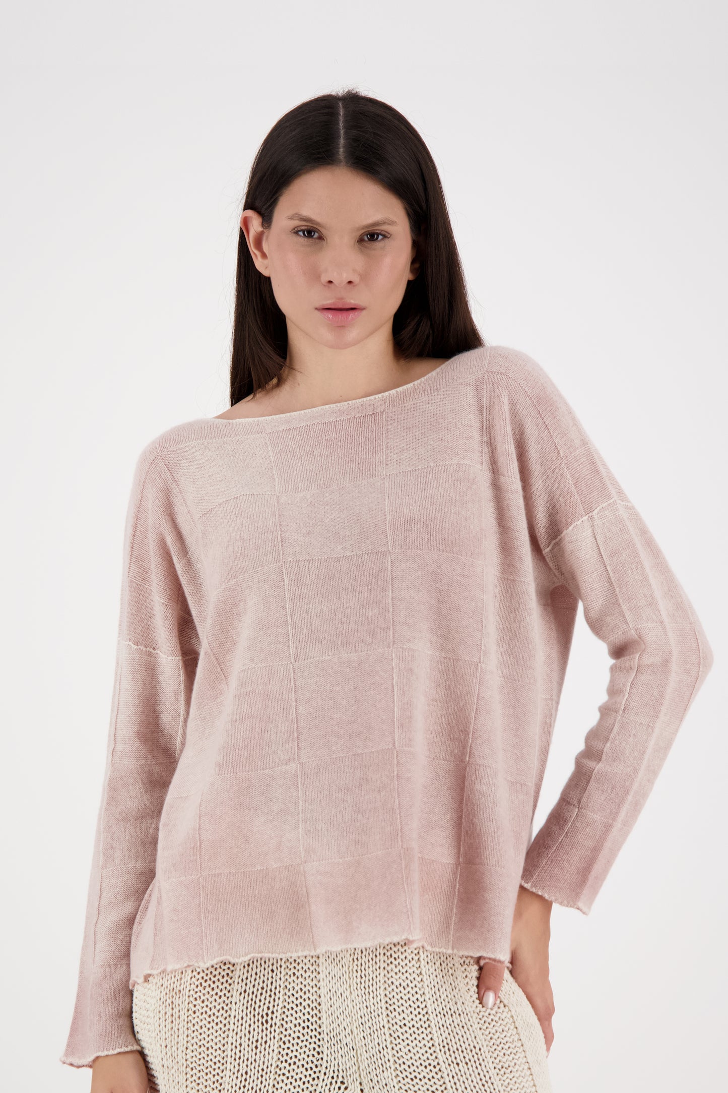 CHECK PLAIN CASHMERE BEIGE