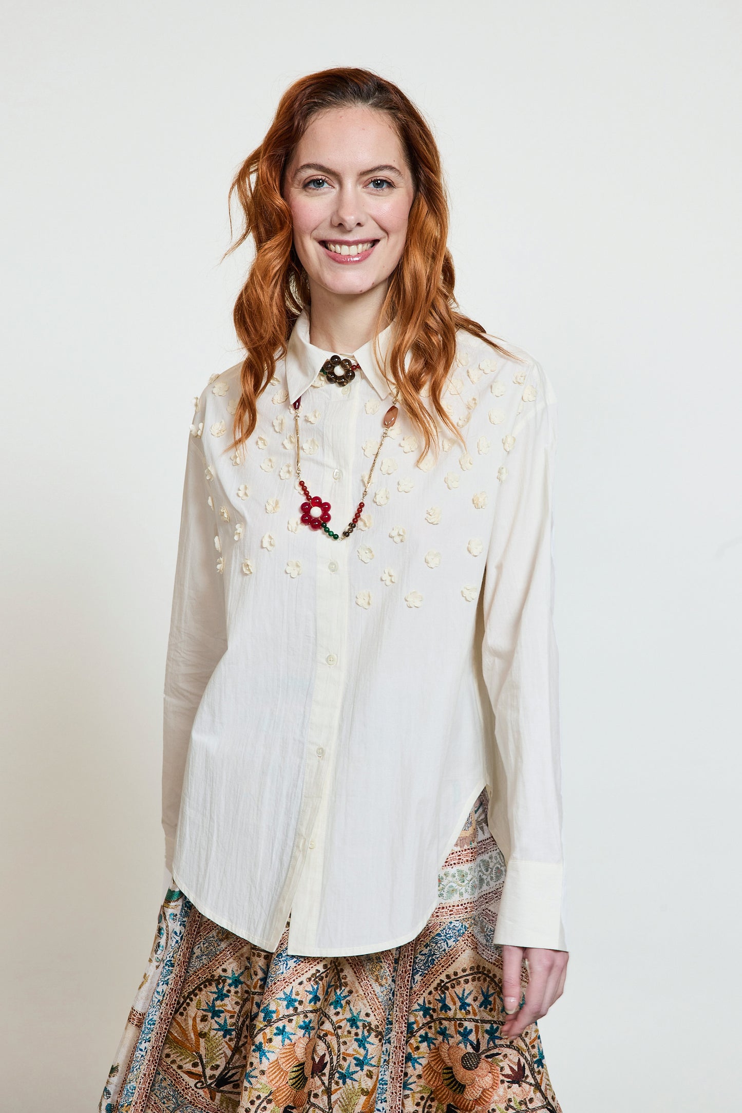 FLOWER SHIRT WHITE