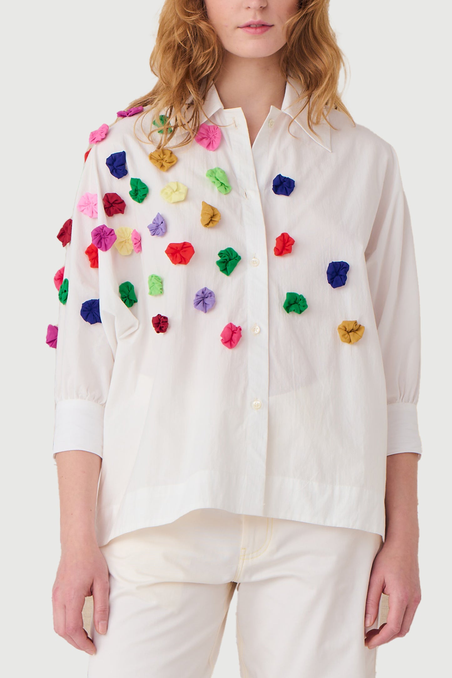 POMPON SHIRT WHITE