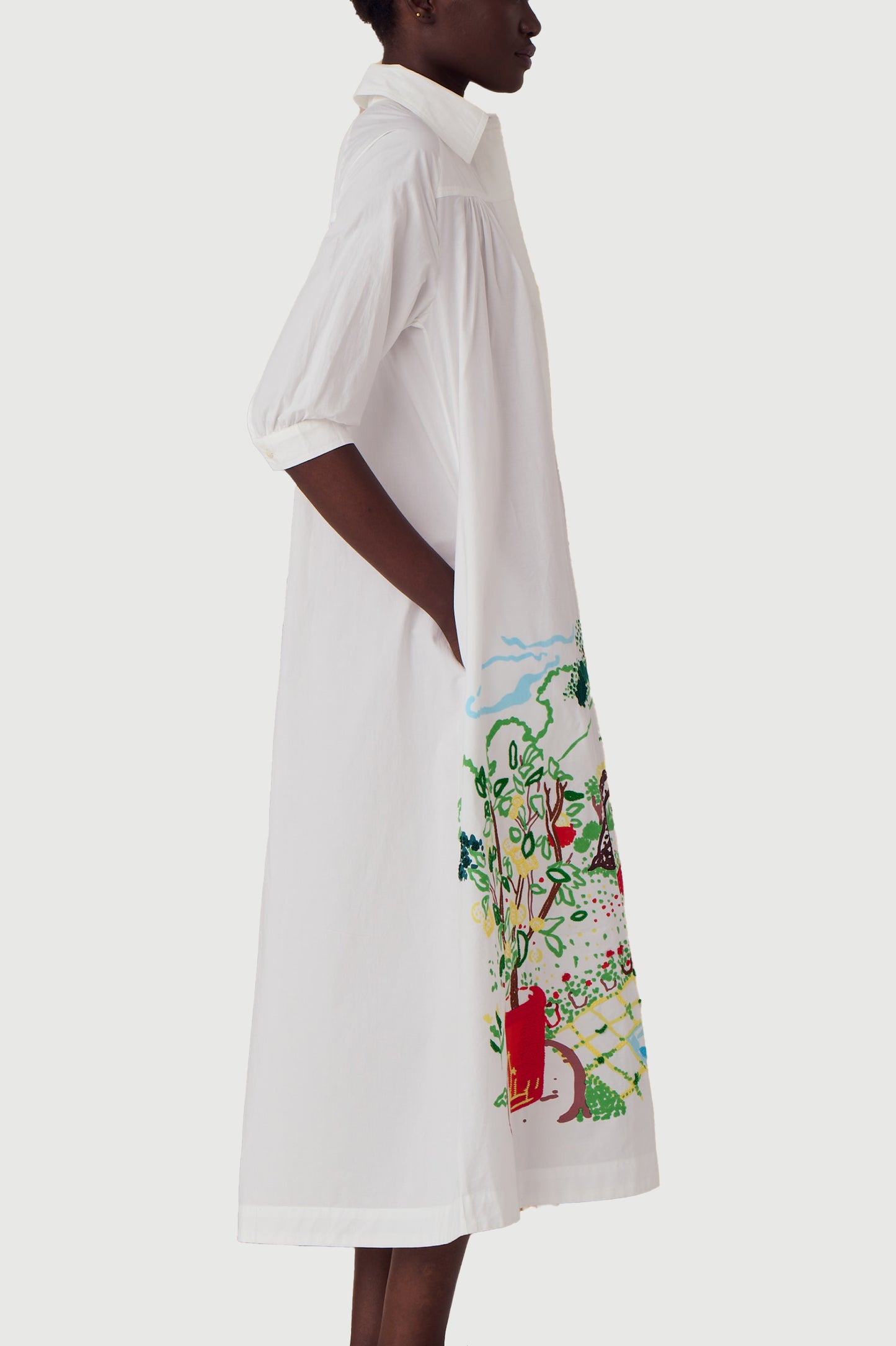 LANDSCAPE DRESS WHITE