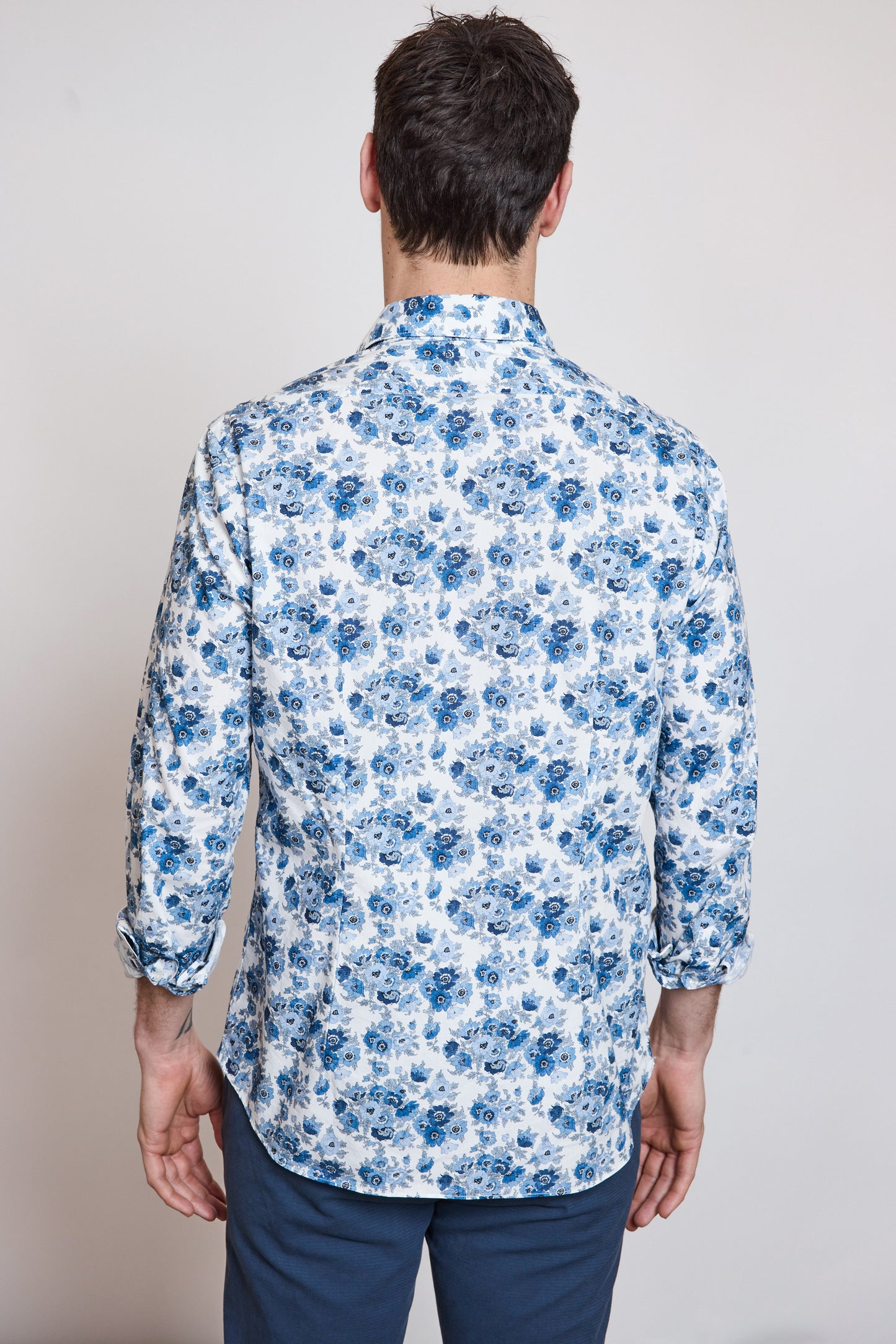 LIBERTY SHIRT BLUE POPPIES