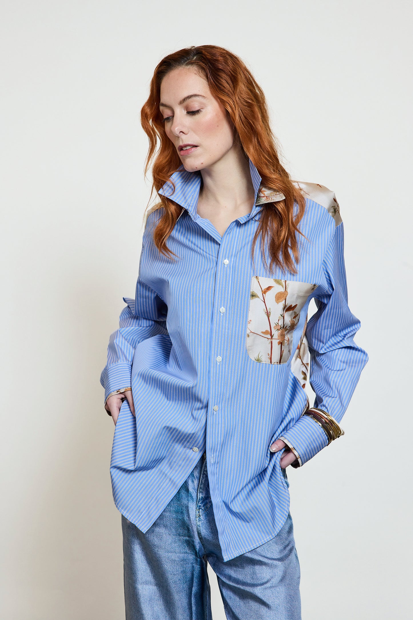 SILK SHIRT BLUE