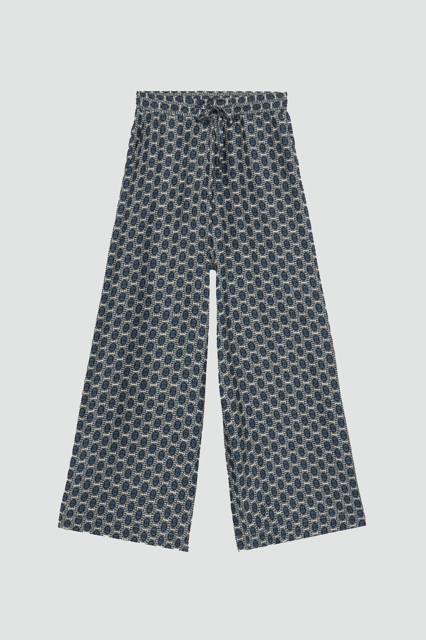 LARGE SILK PANTS BLUE