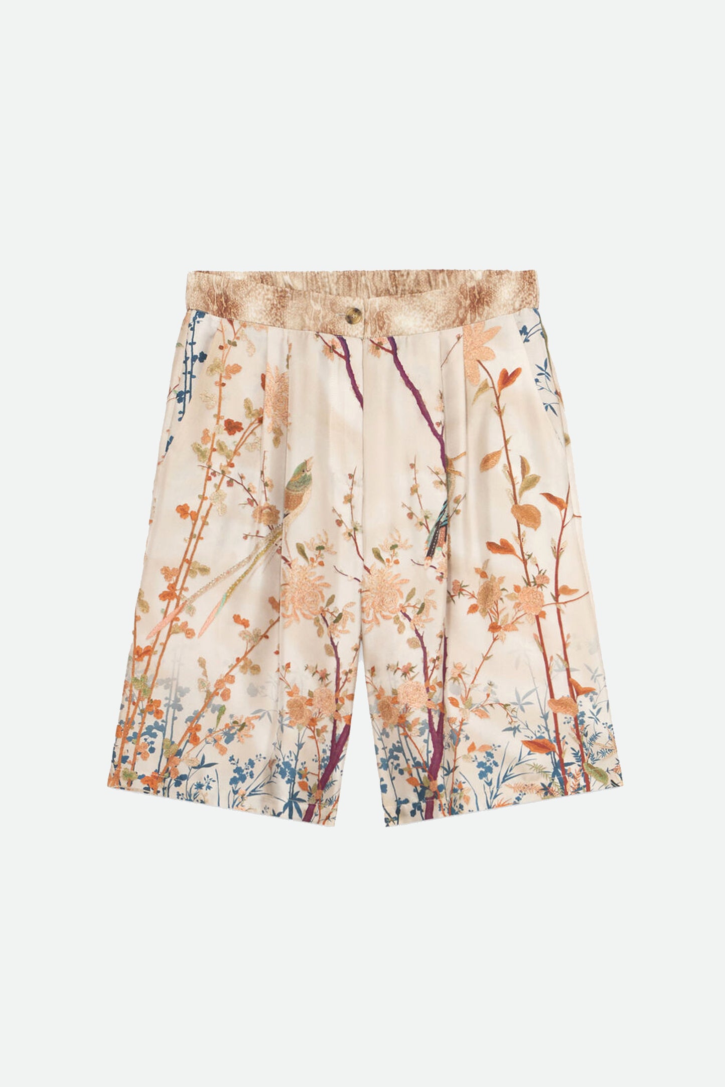 SILK SHORTS BEIGE