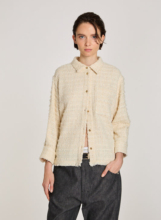 TWEED OVERSHIRT WHITE