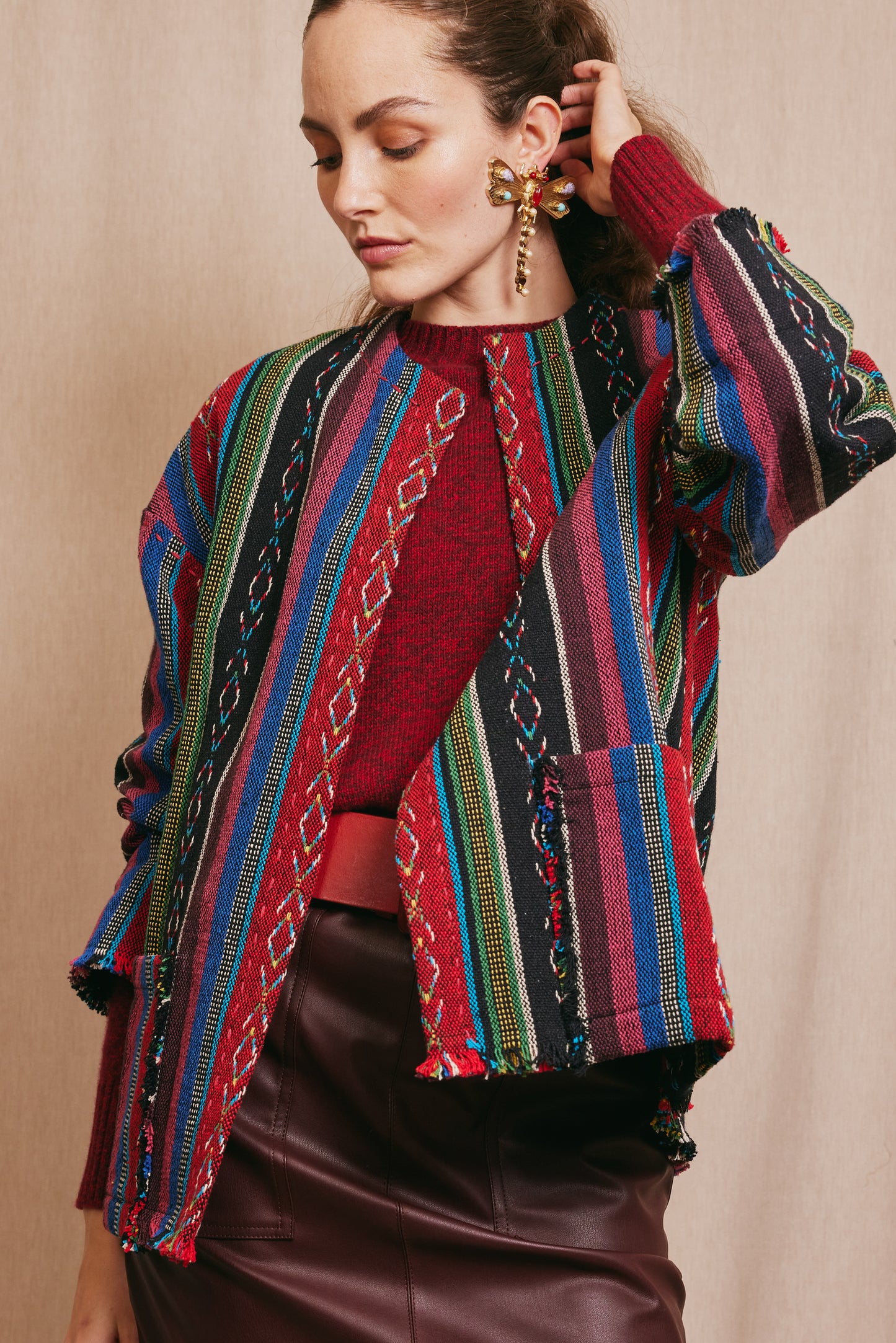 HANDLOOM JACKET MULTICOLORED