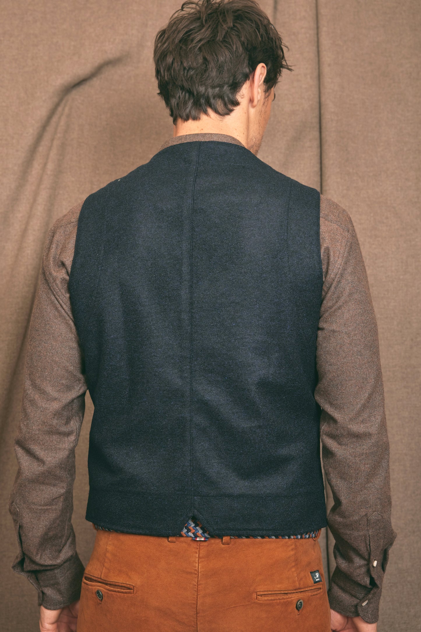 HERRINGBONE WAISTCOAT INDIGO