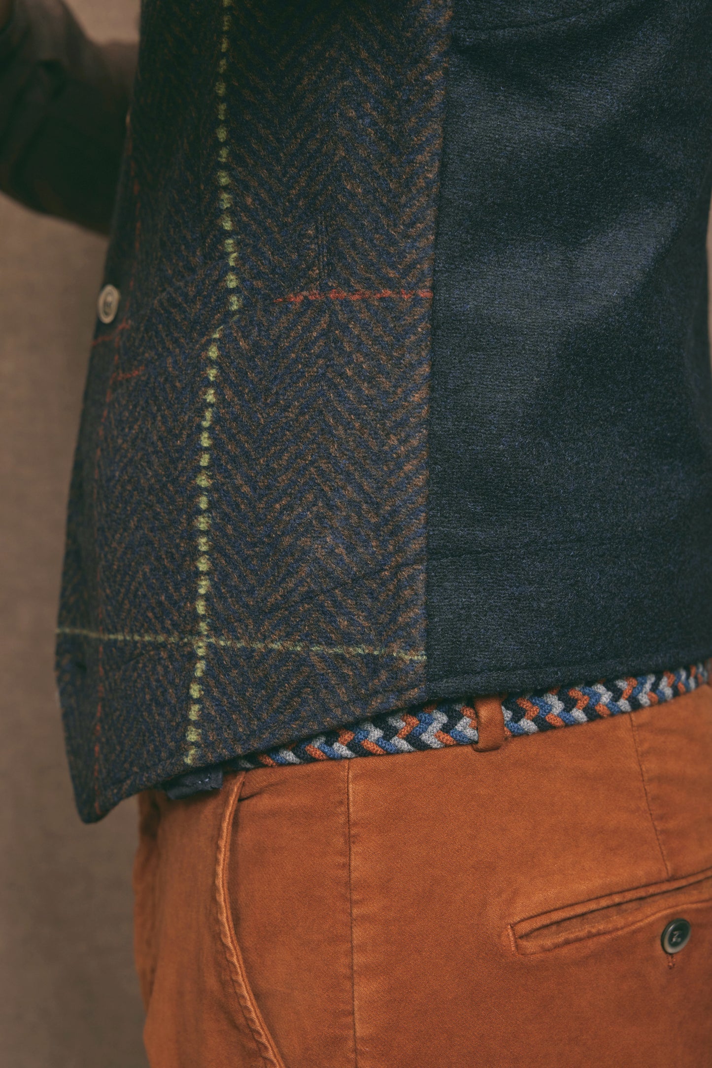 HERRINGBONE WAISTCOAT INDIGO