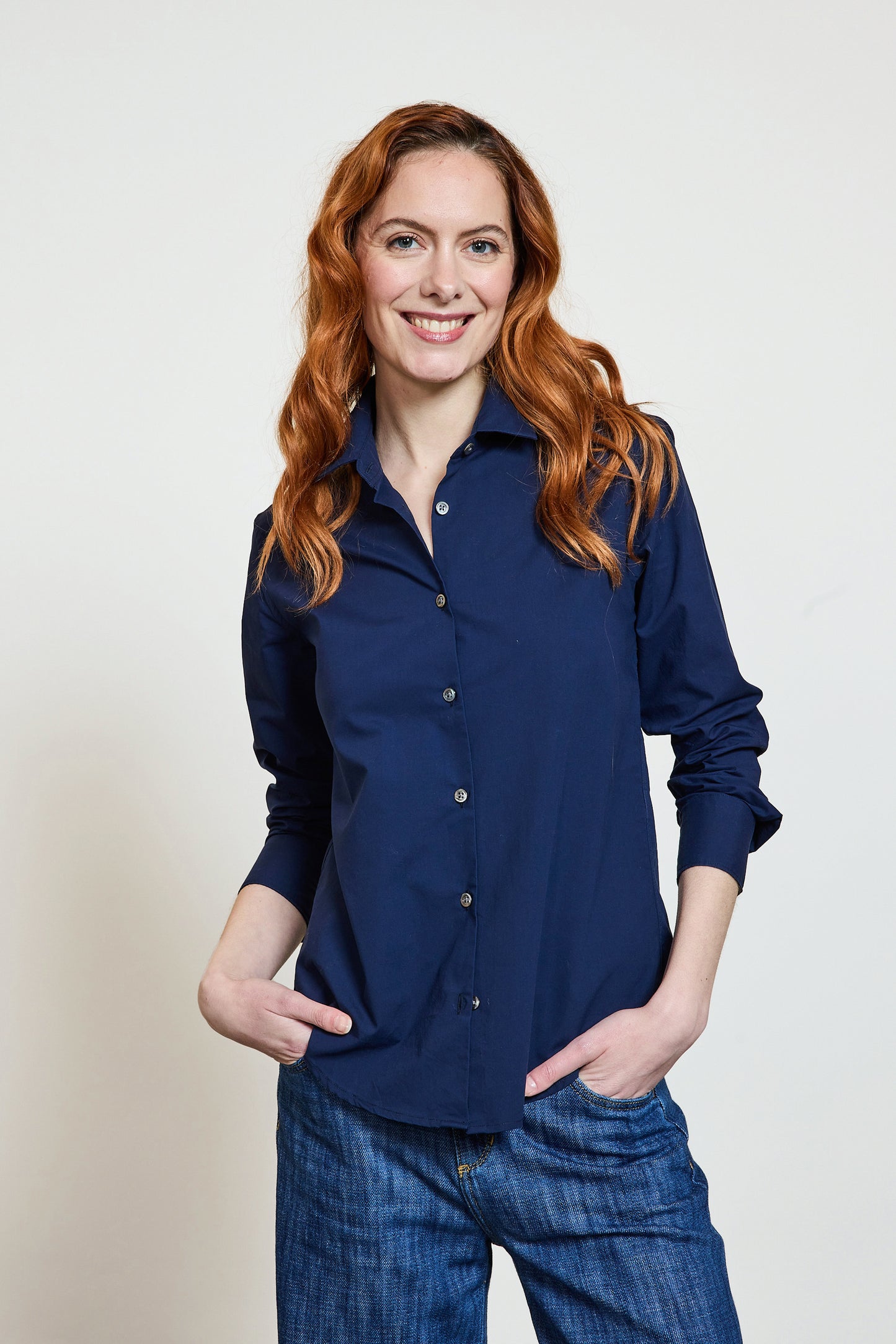 STRETCH CAPRI SHIRT NAVY