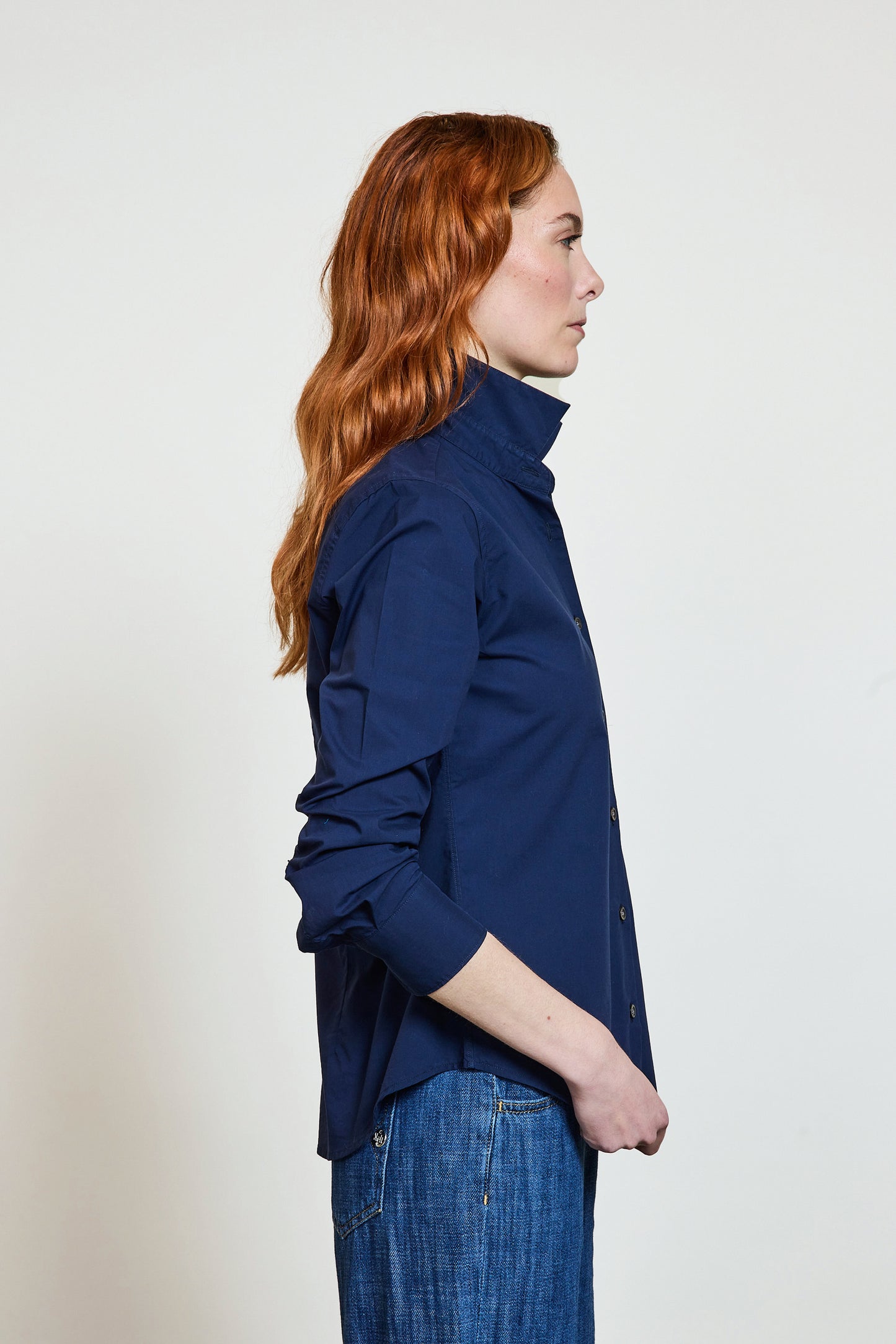 STRETCH CAPRI SHIRT NAVY