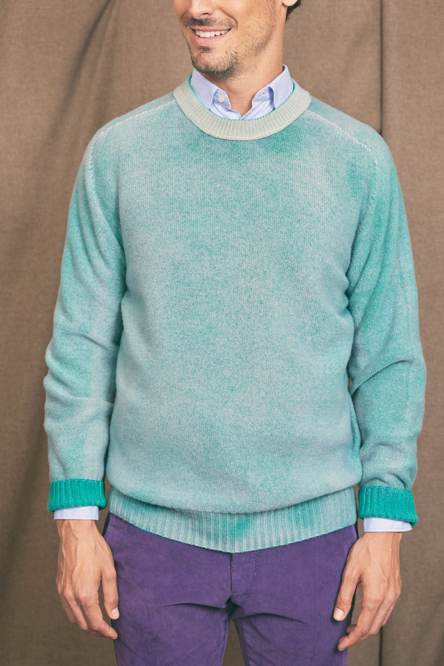 REVERSIBLE JUMPER LIGHT BLUE