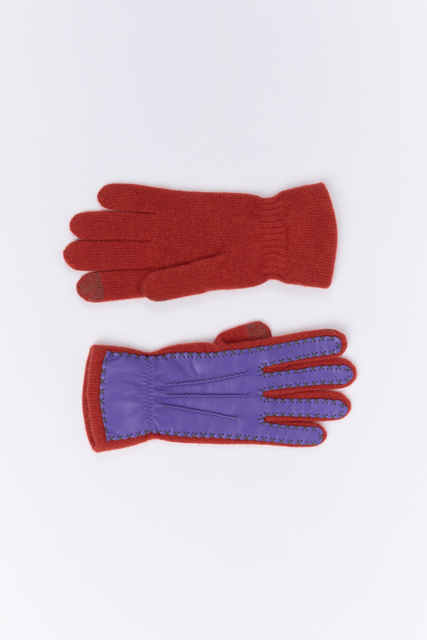 BI-MATERIAL GLOVES TERRACOTTA