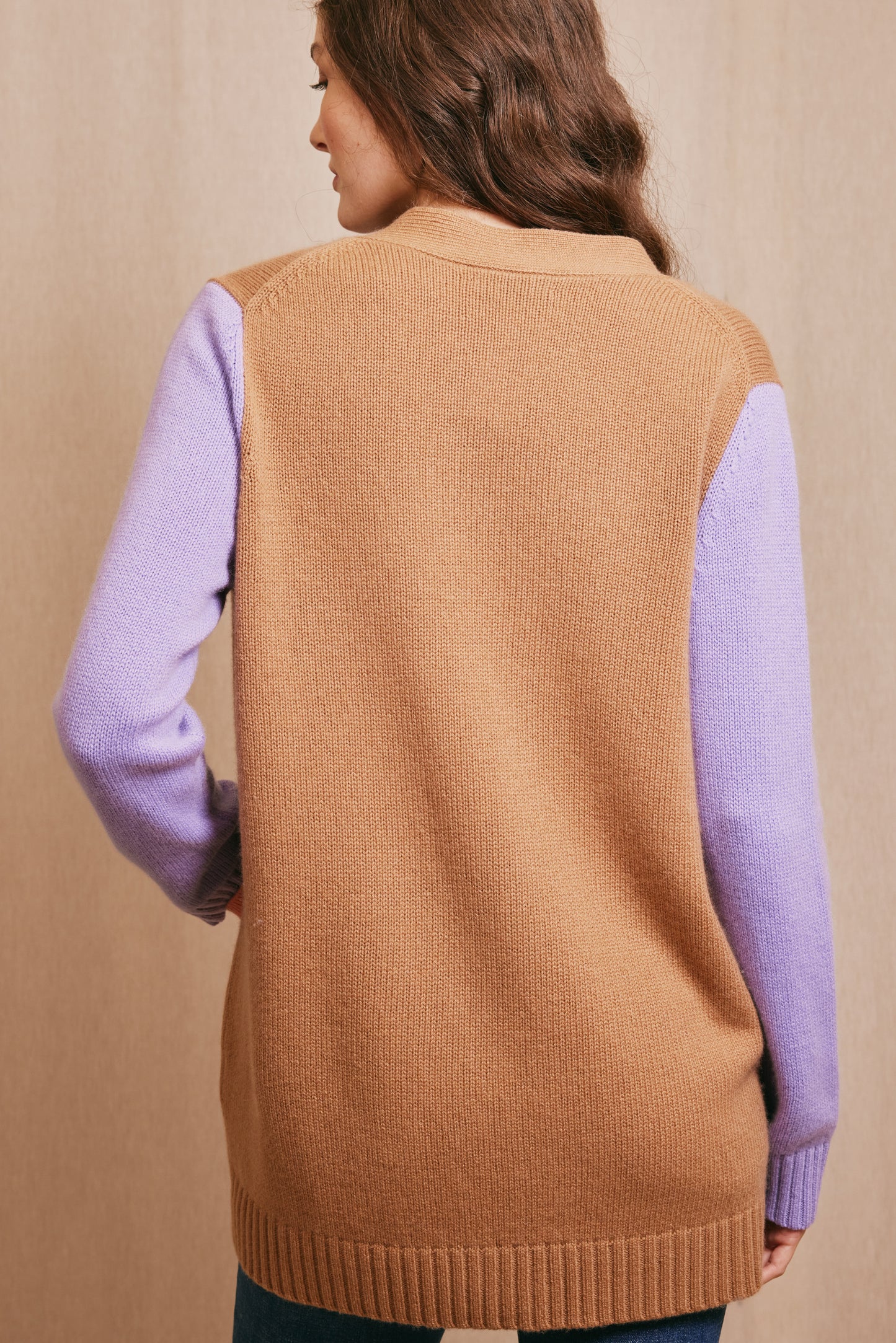 CASHMERE TRICOLORED CARDIGAN MULTICOLORED