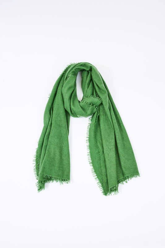 PLAIN THICK CASHMERE SCARF GRASS