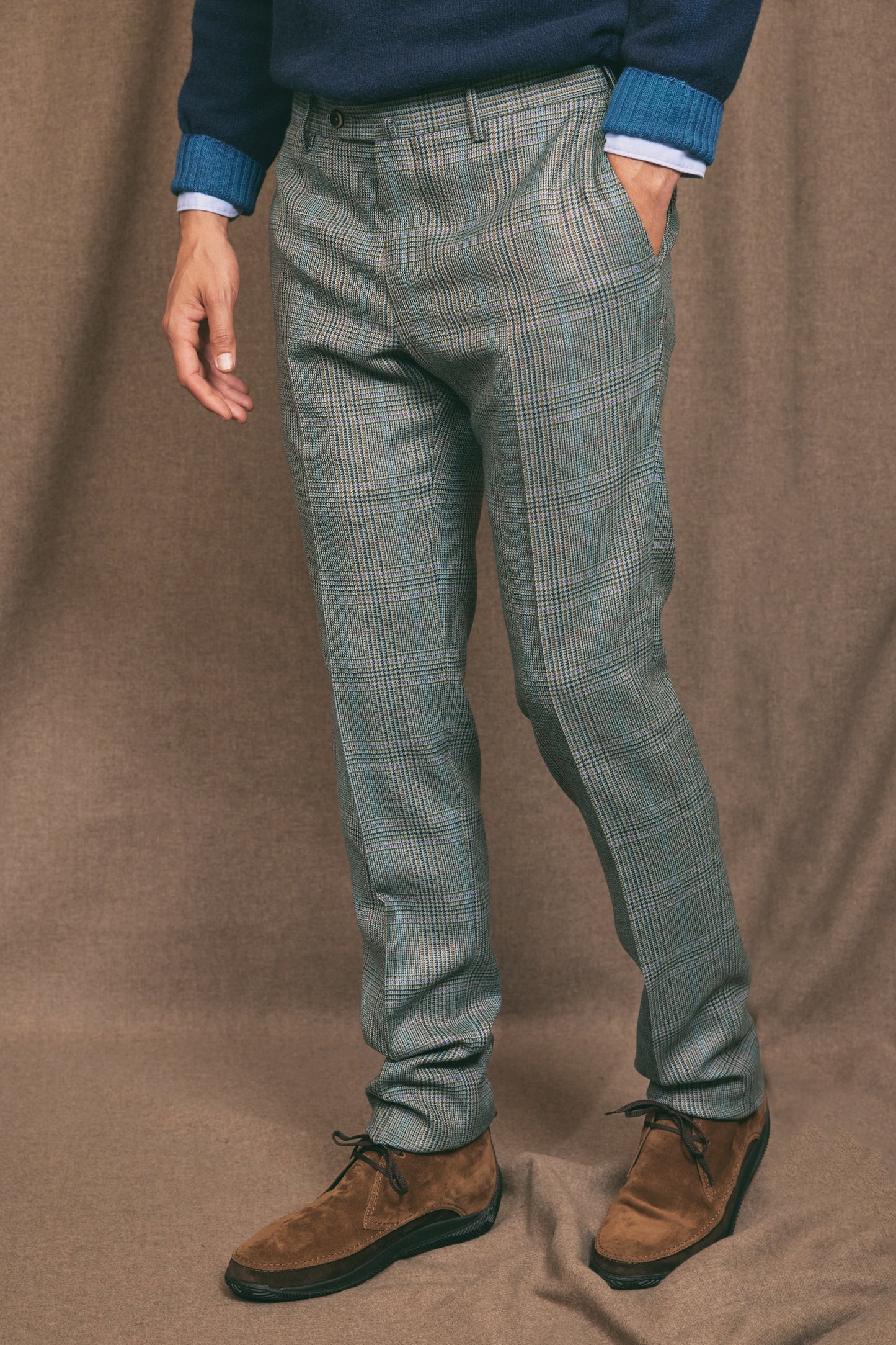 PANTALON TARTAN SLIM OIL