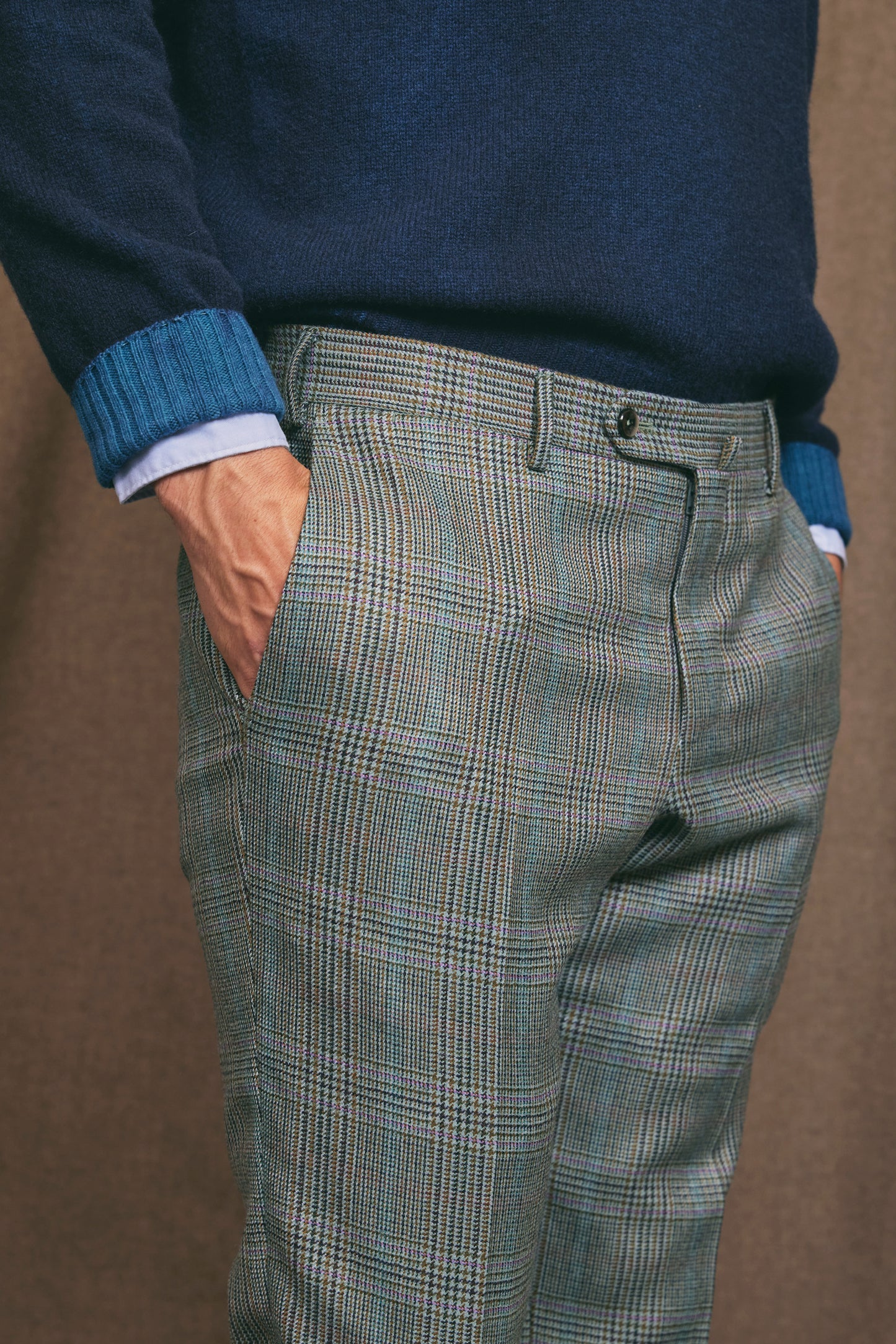 PANTALON TARTAN SLIM OIL