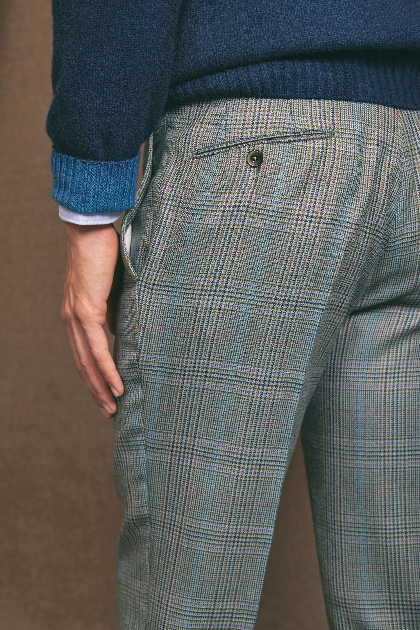 PANTALON TARTAN SLIM OIL