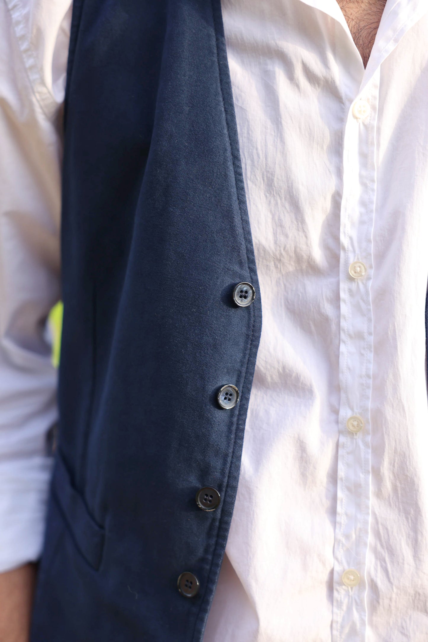 MOLESKIN WAISTCOAT INDIGO