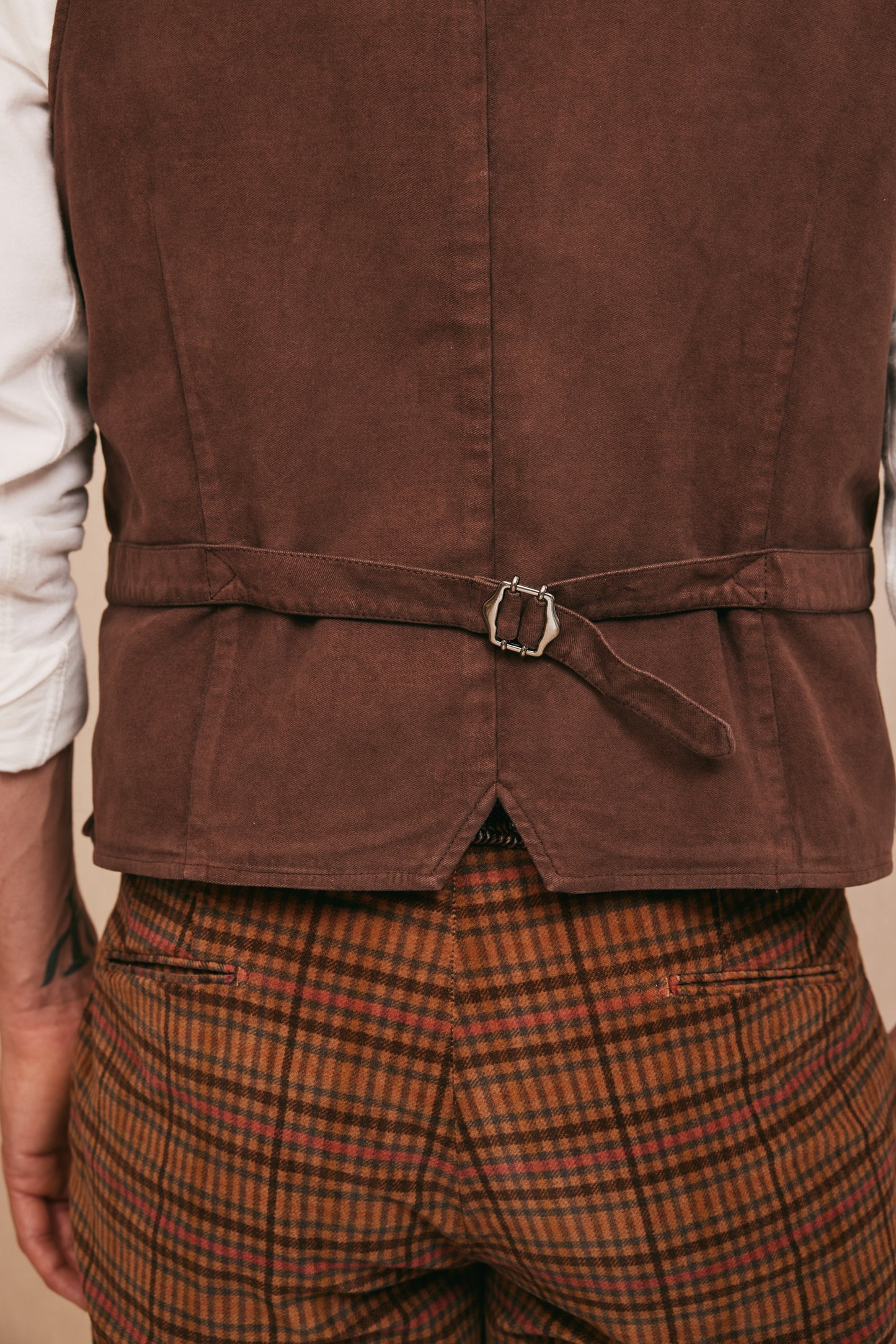 MOLESKIN WAISTCOAT BROWN