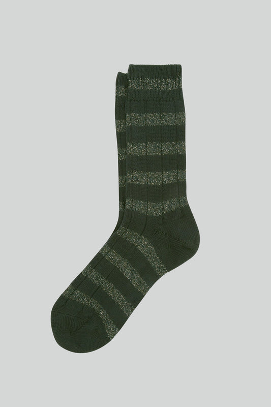 LUREX STRIPED SOCKS FOREST