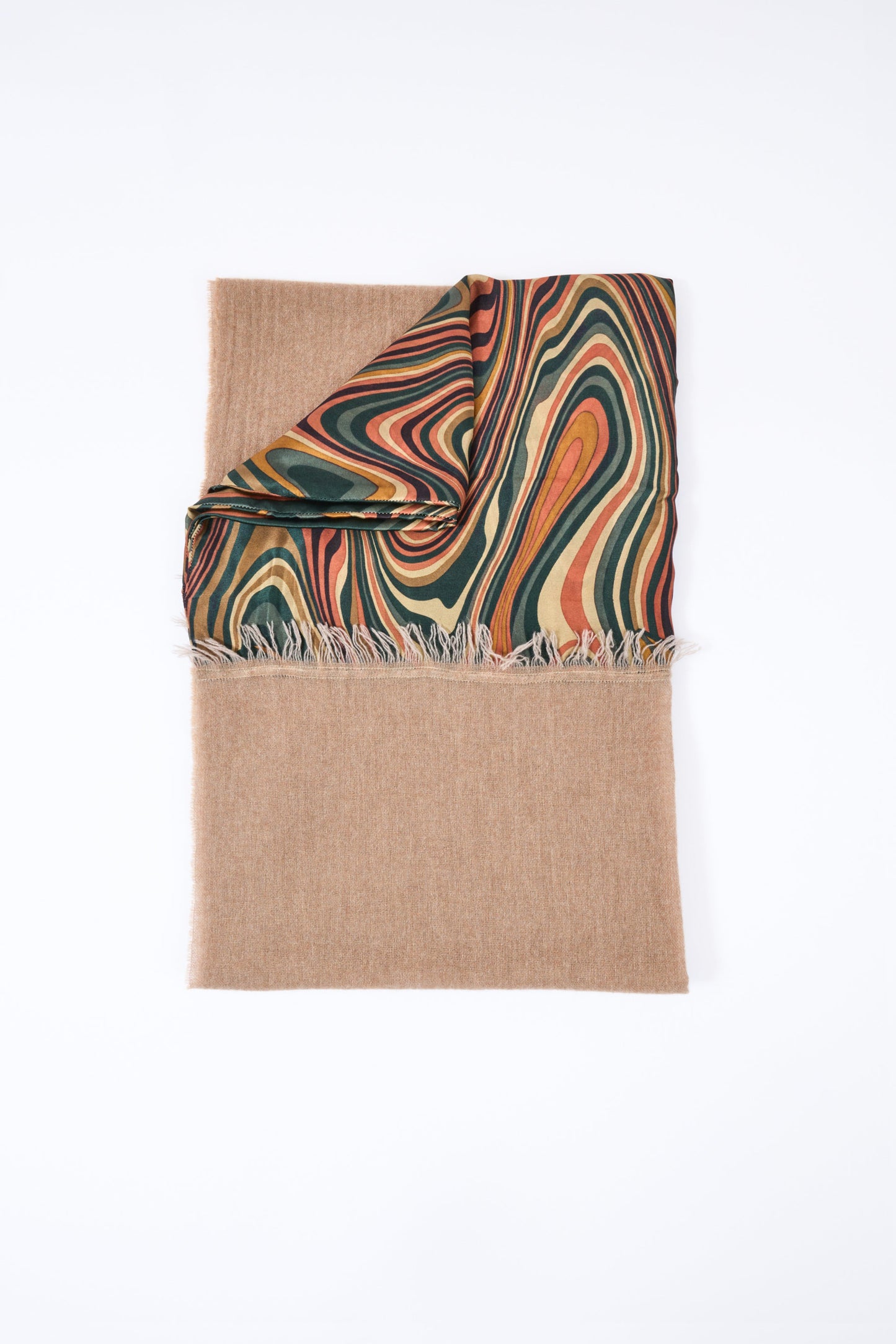 CASHMERE + SILK SCARF MOKA