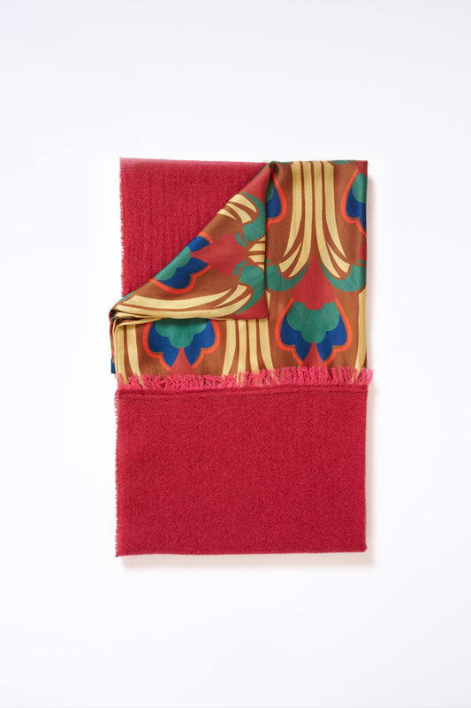 CASHMERE + SILK SCARF CRIMSON