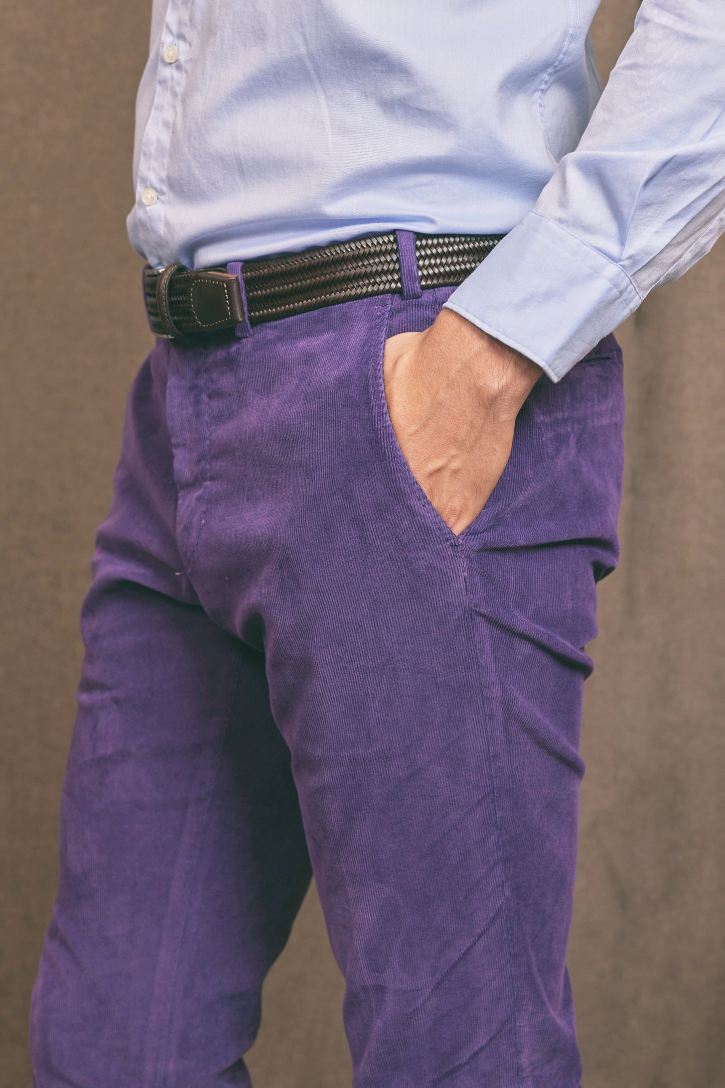 PANTALON EN VELOURS MILLERAIES VIOLET