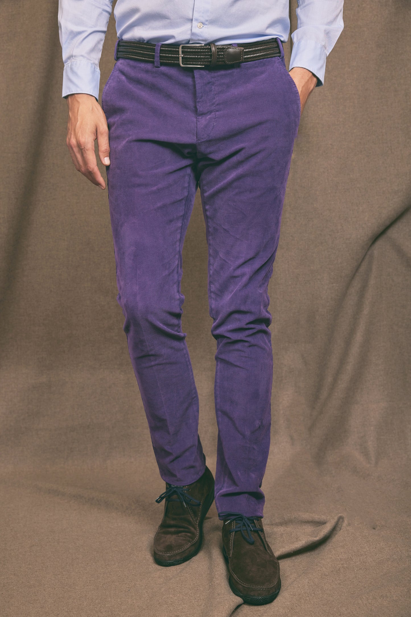 PANTALON EN VELOURS MILLERAIES VIOLET