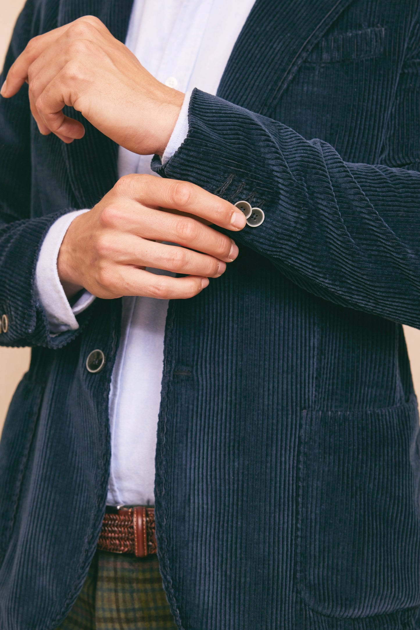 CHUNKY VELVET JACKET NAVY