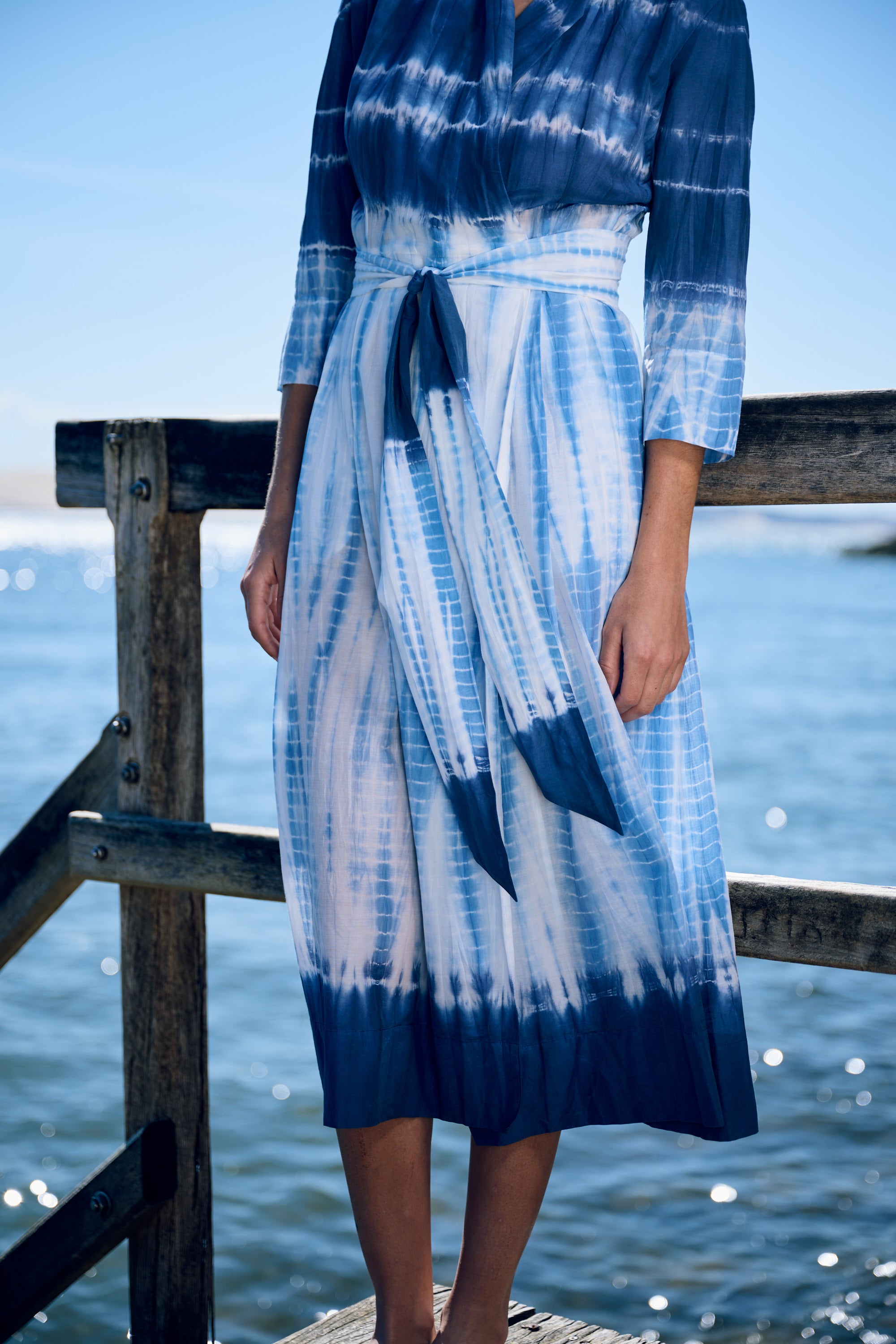 Robe tie and dye bleu sale