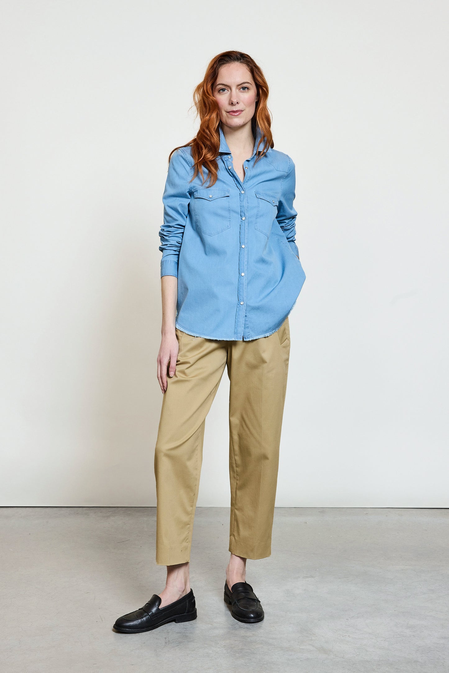 GABARDINE TROUSERS BEIGE