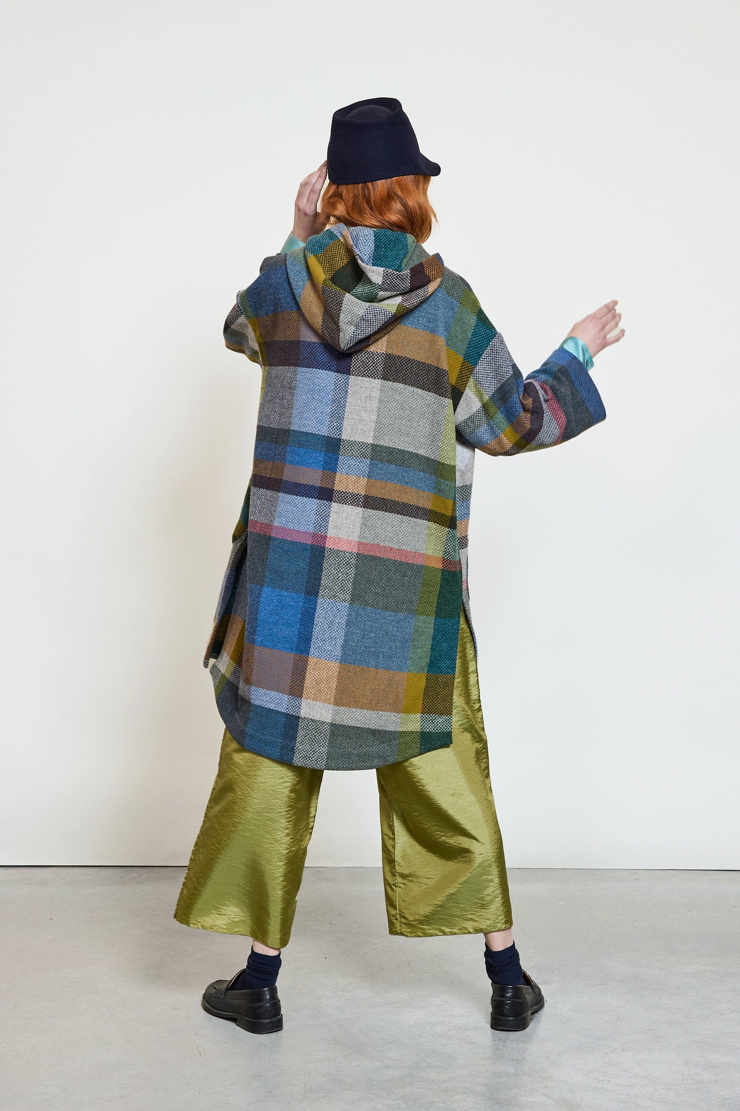 TARTAN COAT NAVY