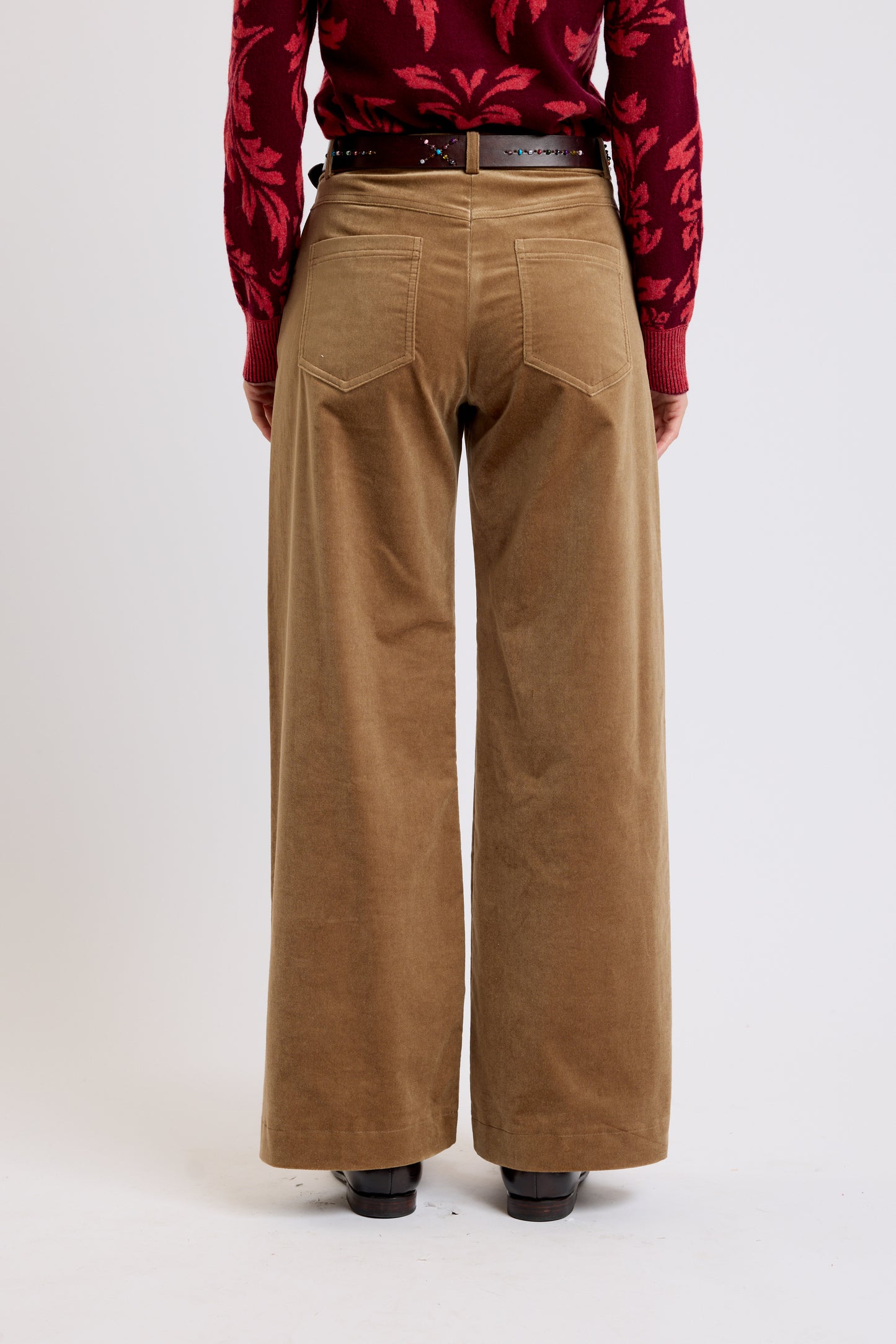 VELVET FLARE JEANS GLACED BROWN