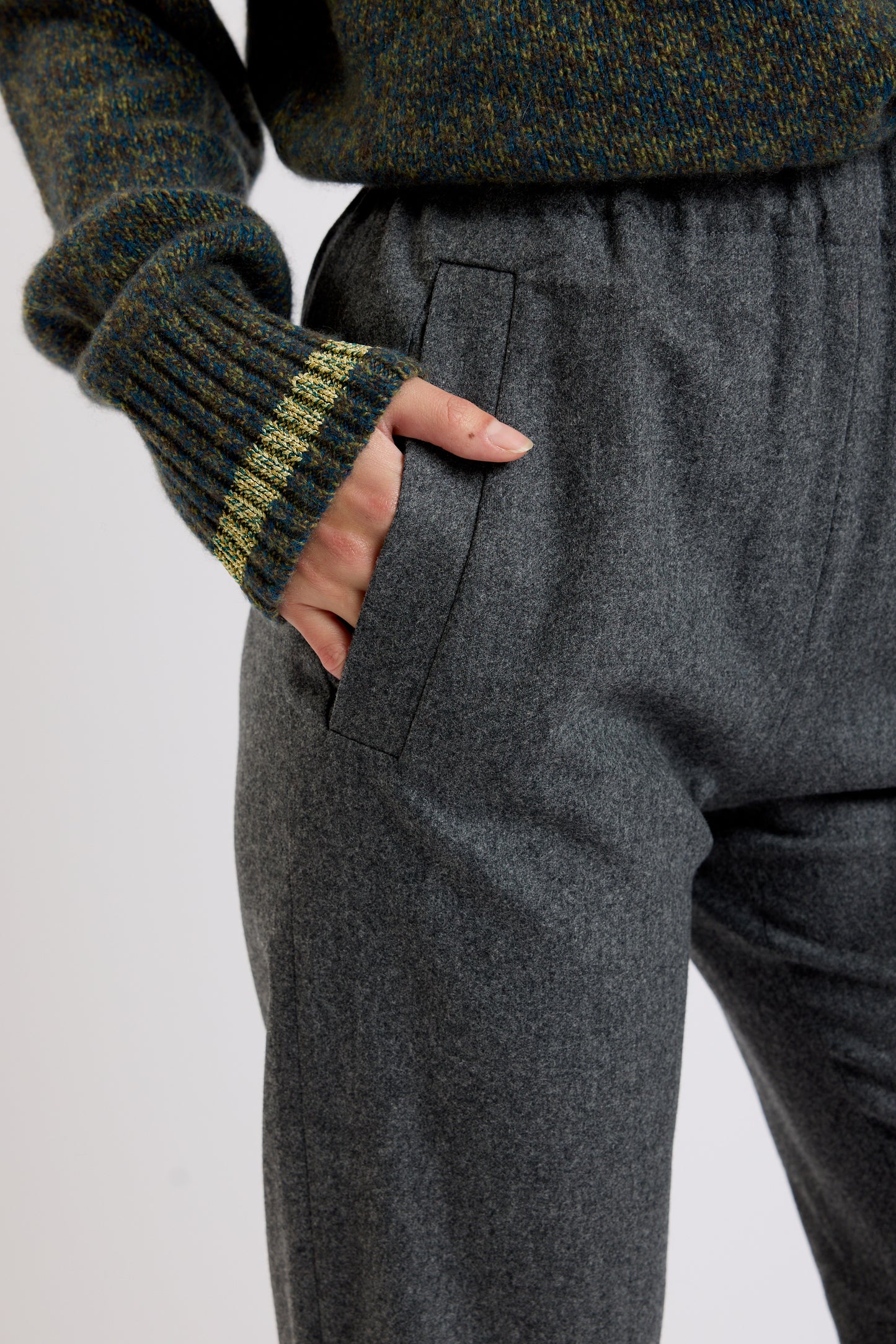 FLANNEL PANTS DARK GREY