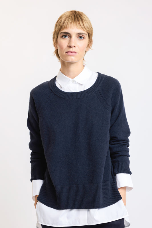 ITALIAN O CASHMERE NAVY