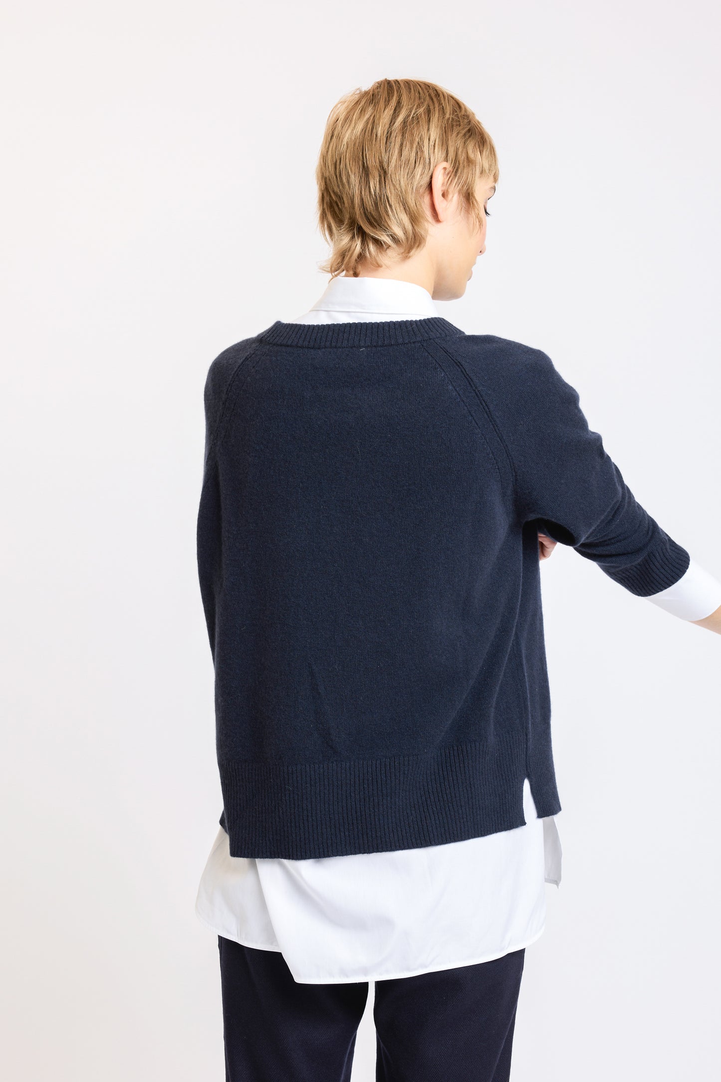 ITALIAN O CASHMERE NAVY