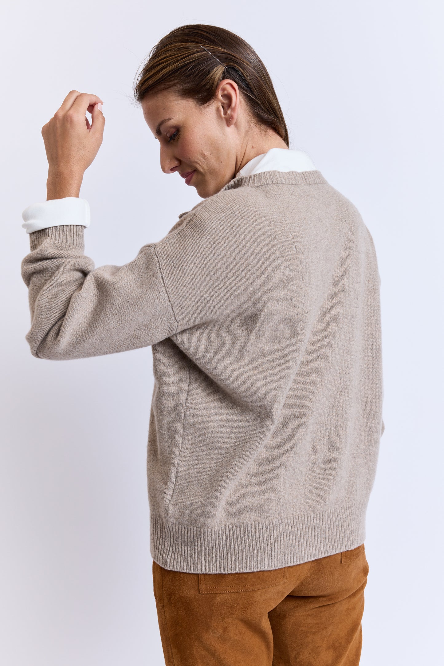 RECYCLED V CASHMERE BEIGE