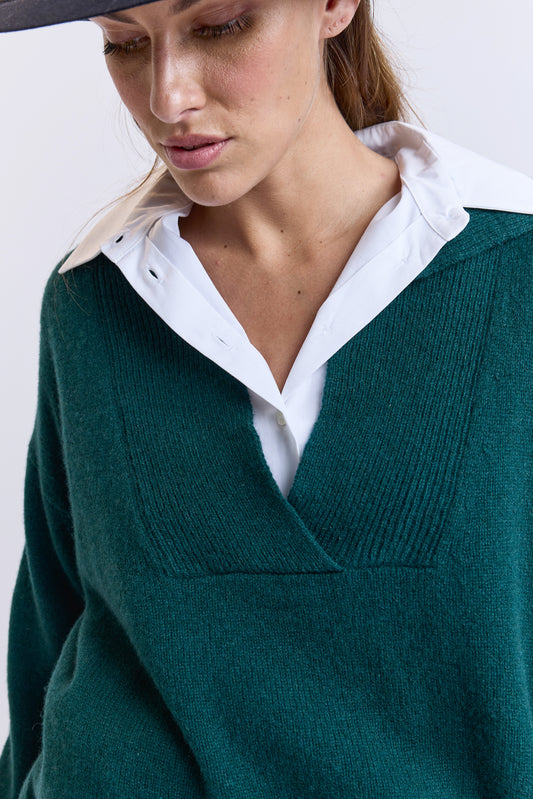 RECYCLED V CASHMERE FOREST