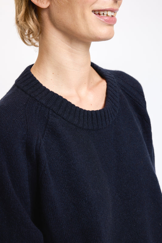 RECYCLED O CASHMERE NAVY