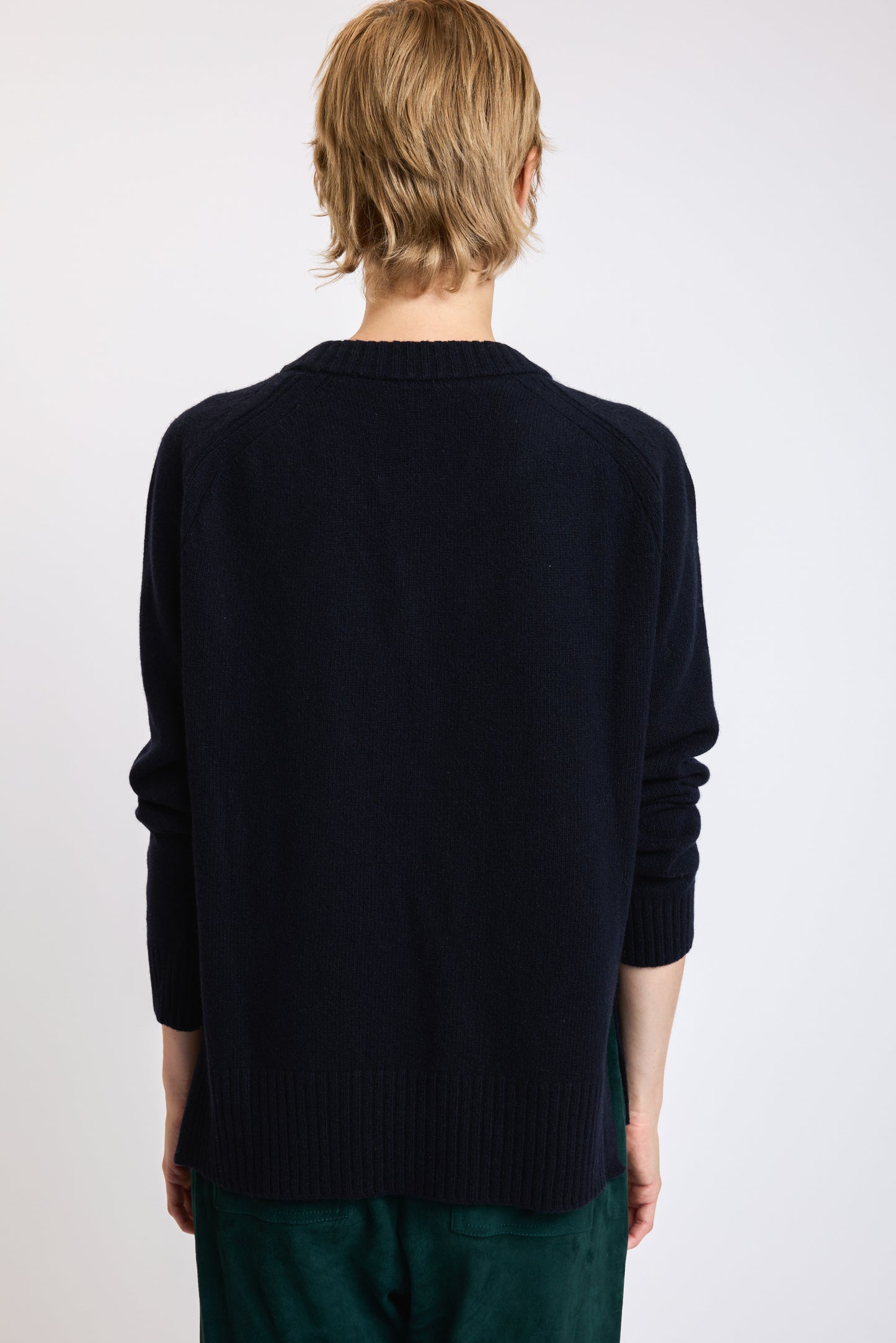 RECYCLED O CASHMERE NAVY