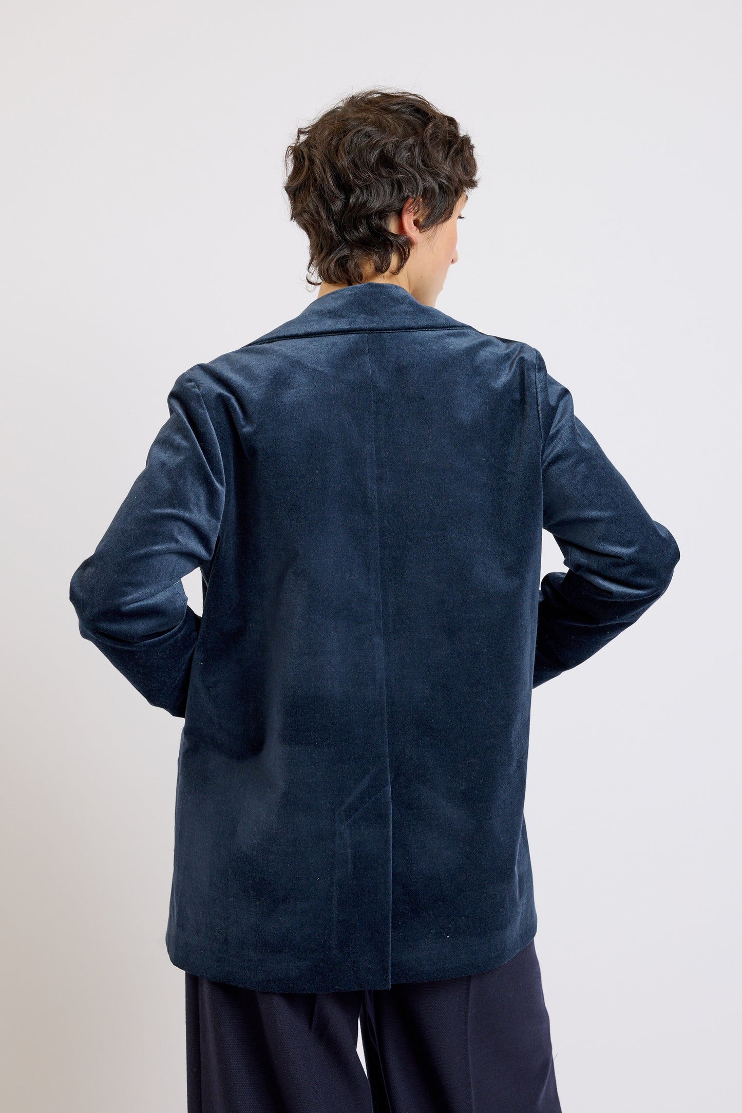 BLAZER VELOURS LISSE JEAN