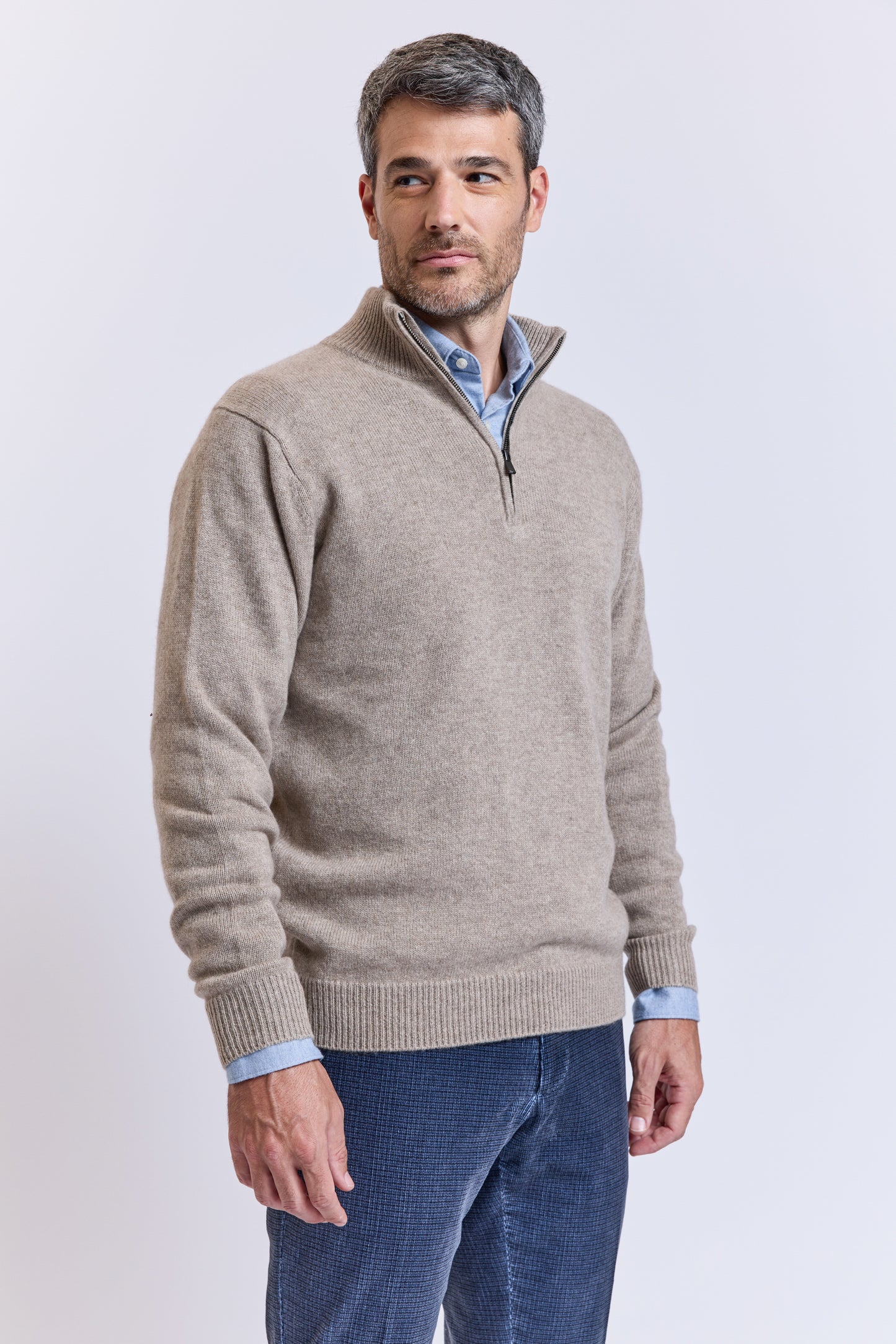 ZIP CASHMERE BEIGE