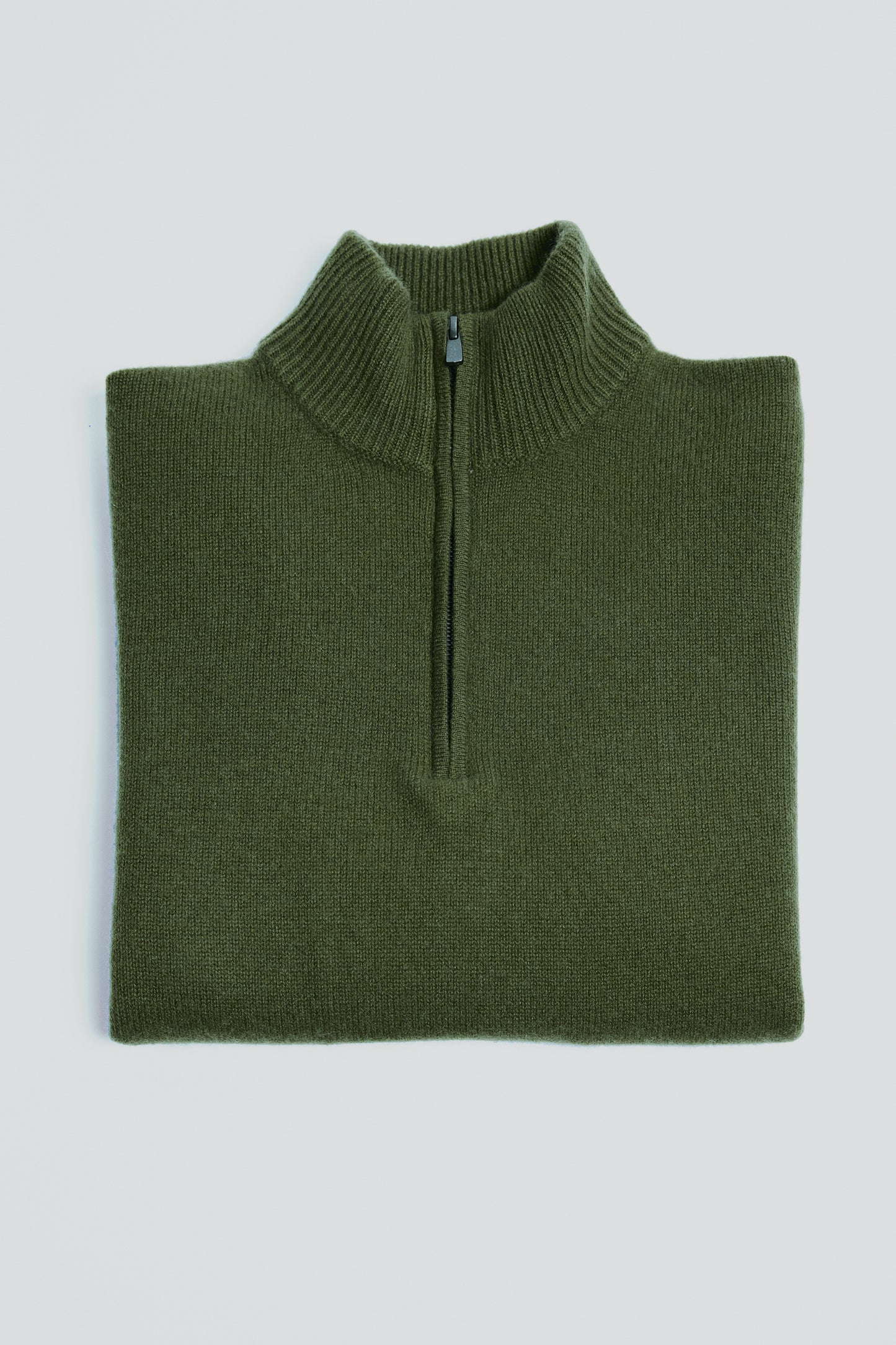 ZIP CASHMERE MOSS