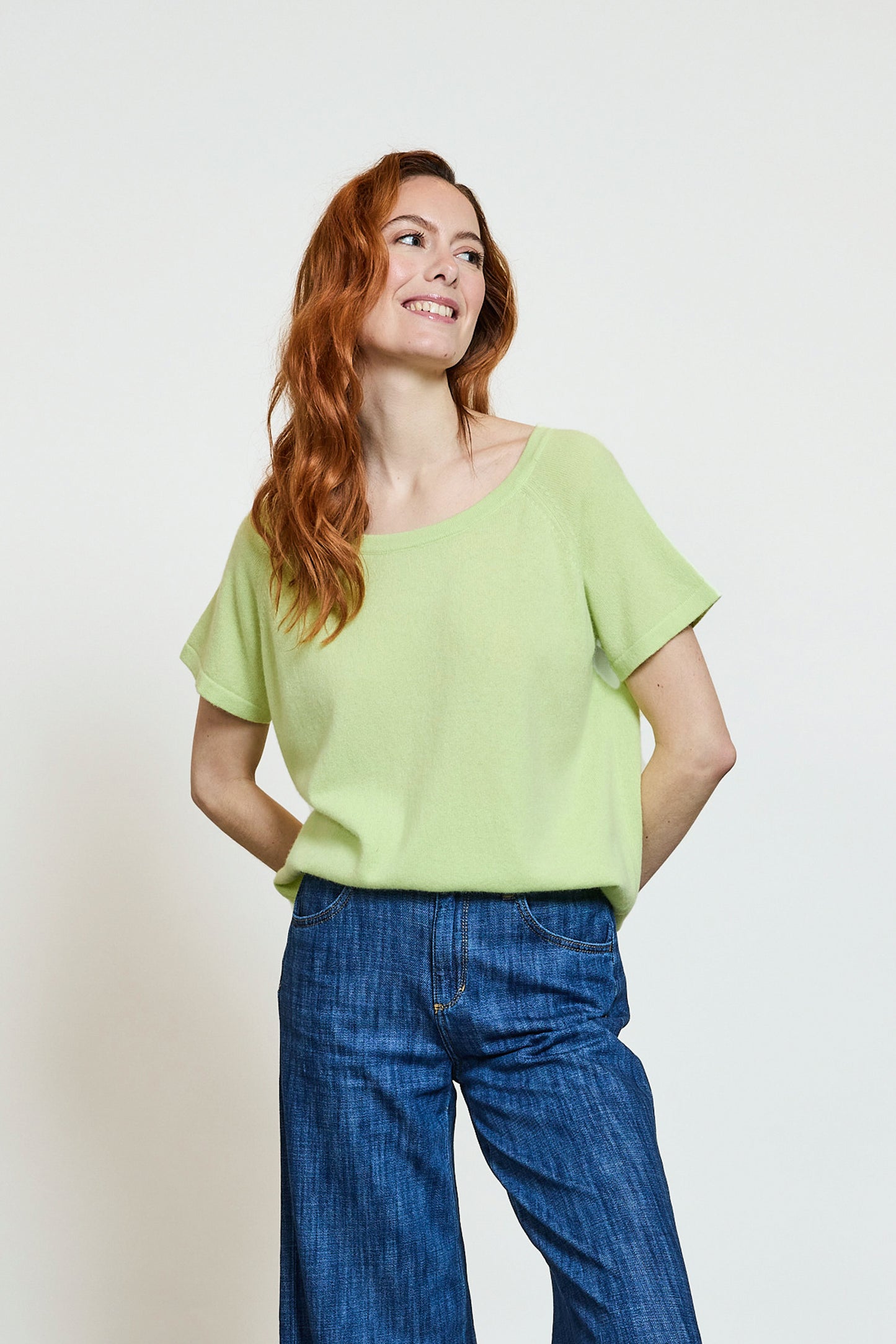 CASHMERE T-SHIRT LIME