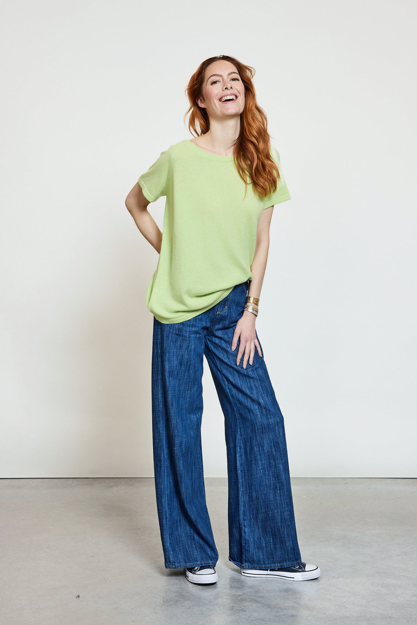 CASHMERE T-SHIRT LIME